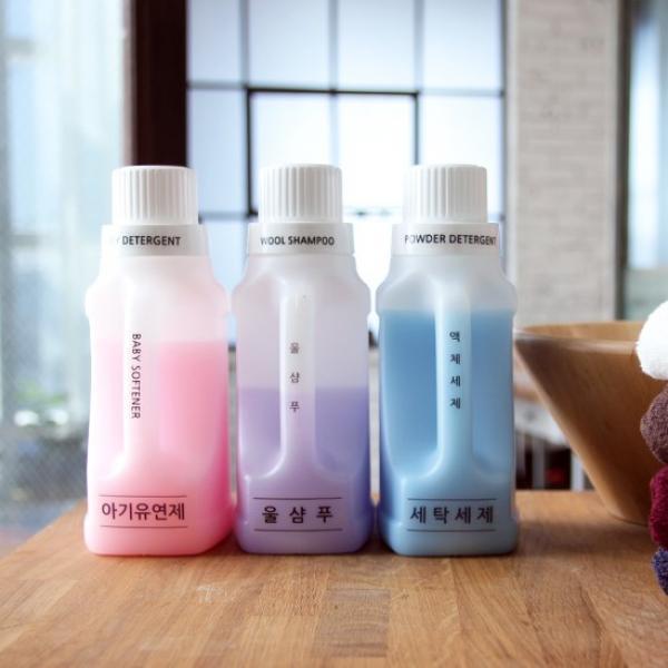 레터링 세제 디스펜서 세제소분용기 세제용기 1리터 4개세트