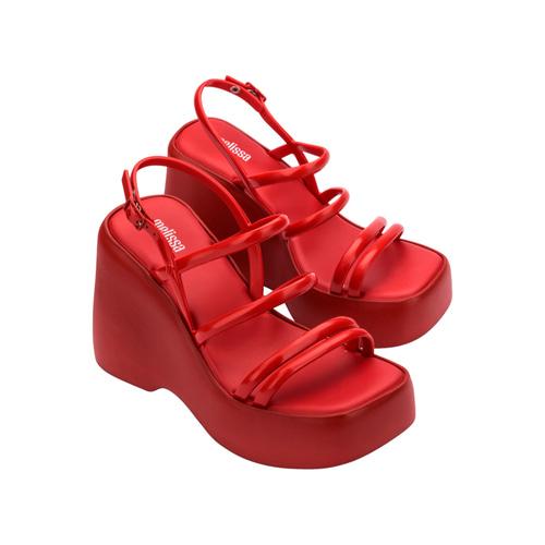 멜리사 우먼 제시 플랫폼 샌들 레드