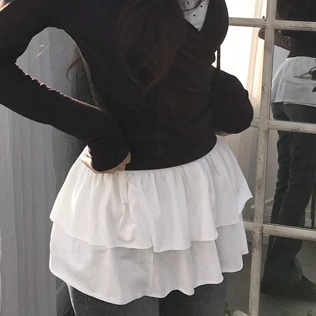 머스 셔링 레이어드 스커트 
