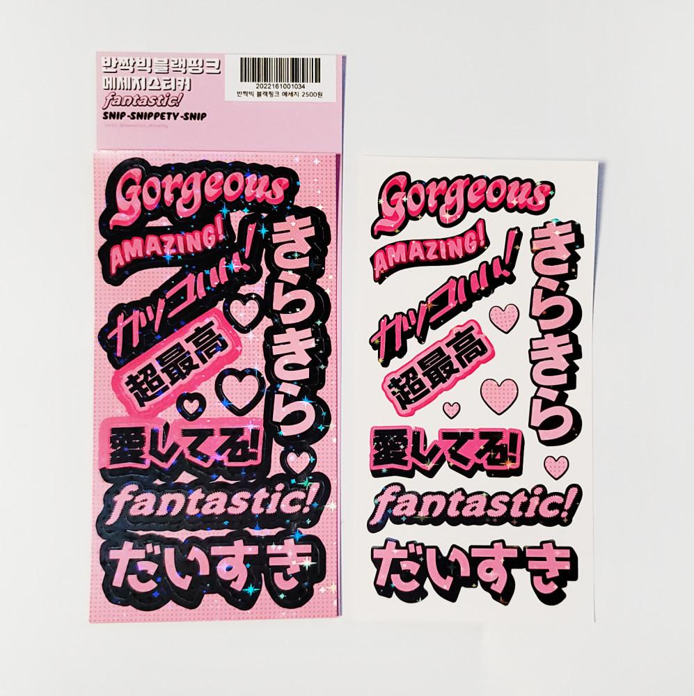 [스닙스니페티스닙] 반짝 빅 블랙핑크 메세지