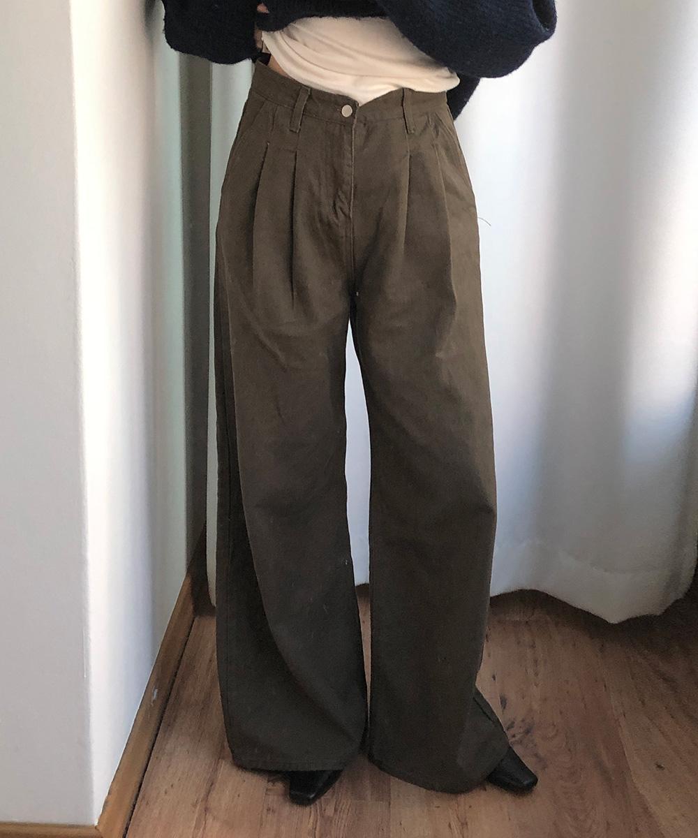트로브 Pintuck Wide Pants (2Colors)