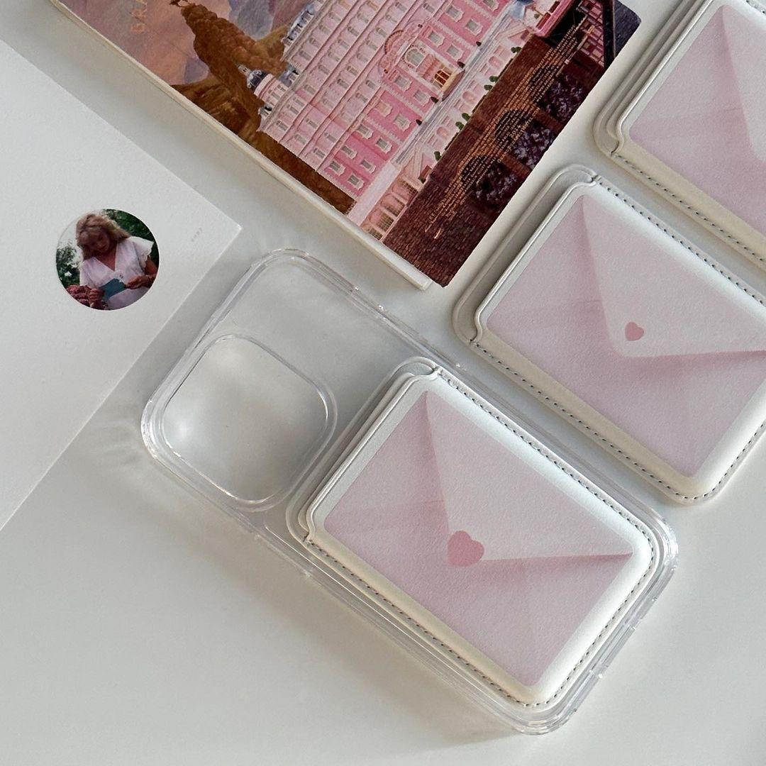 Pink Letter Card Holder (magsafe)