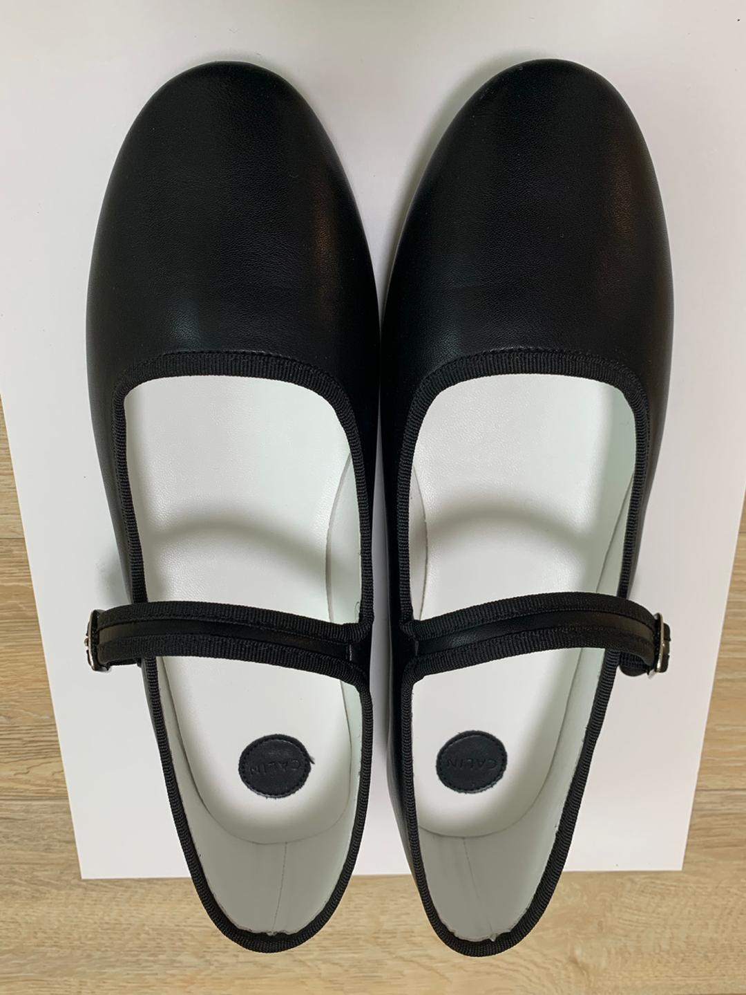 꺌랑 메리제인플랫 무광블랙 250mm