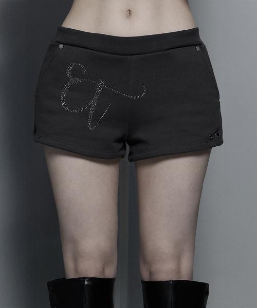 Hotfix Side Mini Shorts (Charcoal)