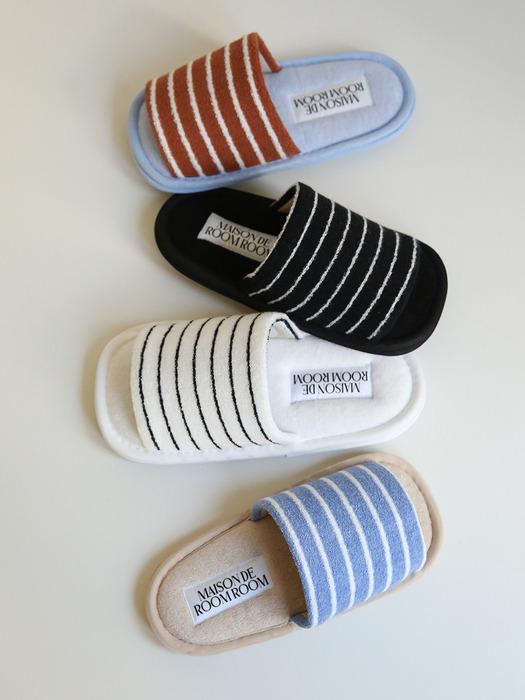 컴포트와이드 스트라이프 2중쿠션 층간소음 테리 홈 실내화