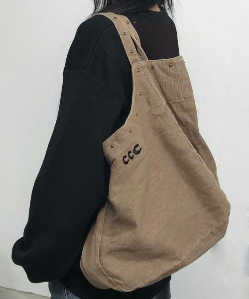 빈티지 캔버스 스터드 숄더백 (5 Color)