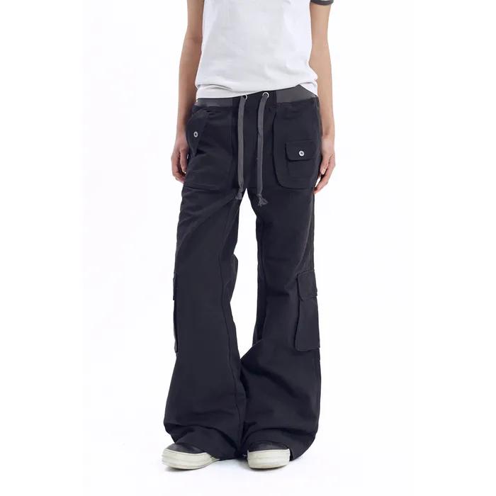 Flare Cargo Pocket Pants (Black)