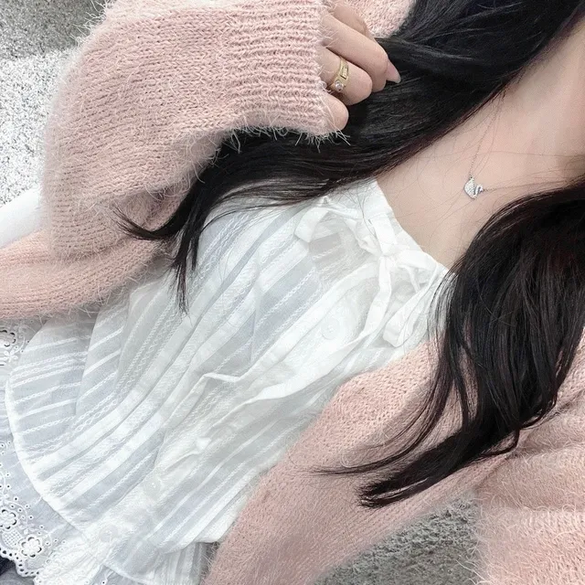 [고퀄✨/로맨틱] 리본 레이스 레이어드 끈나시