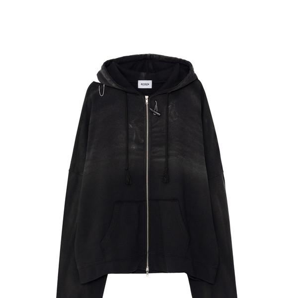 DUFFLE DUO HOOD ZIP-UP [BLACK]