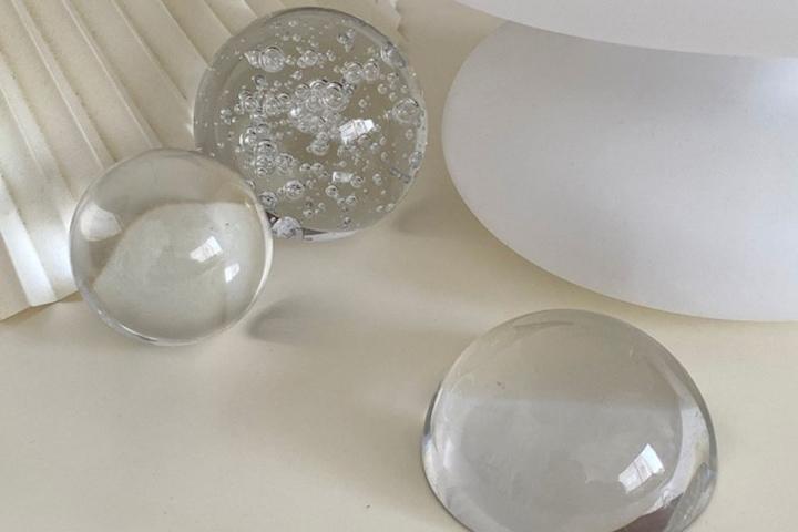 크리스탈 유리 구슬 볼 페이퍼웨이트 문진 오브제 촬용소품 감성소품