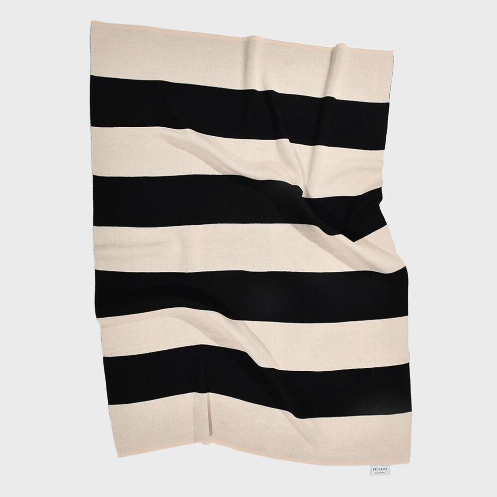 Stripe Knit Blanket Black - 스트라이프 니트 블랭킷 블랙