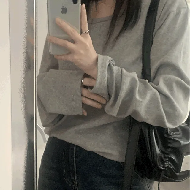 [여유핏/체형보완/붙지않음] 인생티💛데일리 심플 베이직 기본핏 무지 긴소매 필수템! 이너템! 편안한 착용감 인기폭발 긴팔ver 여리여리 넉넉한핏 랍빠 유넥 라운드 레이어드