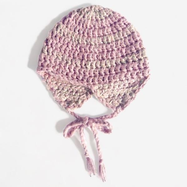 BLURRY EARFLAP HAT (PINK)