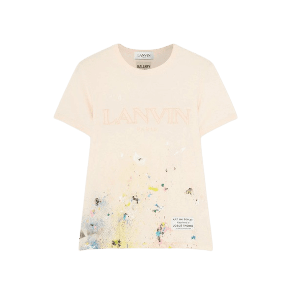 갤러리 디파트먼트 x 랑방 자수 페인티드 패턴 티셔츠 아이보리 (W)