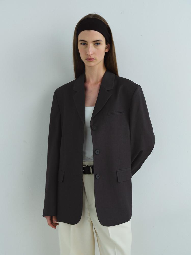 lip tailored jacket (charcoal)