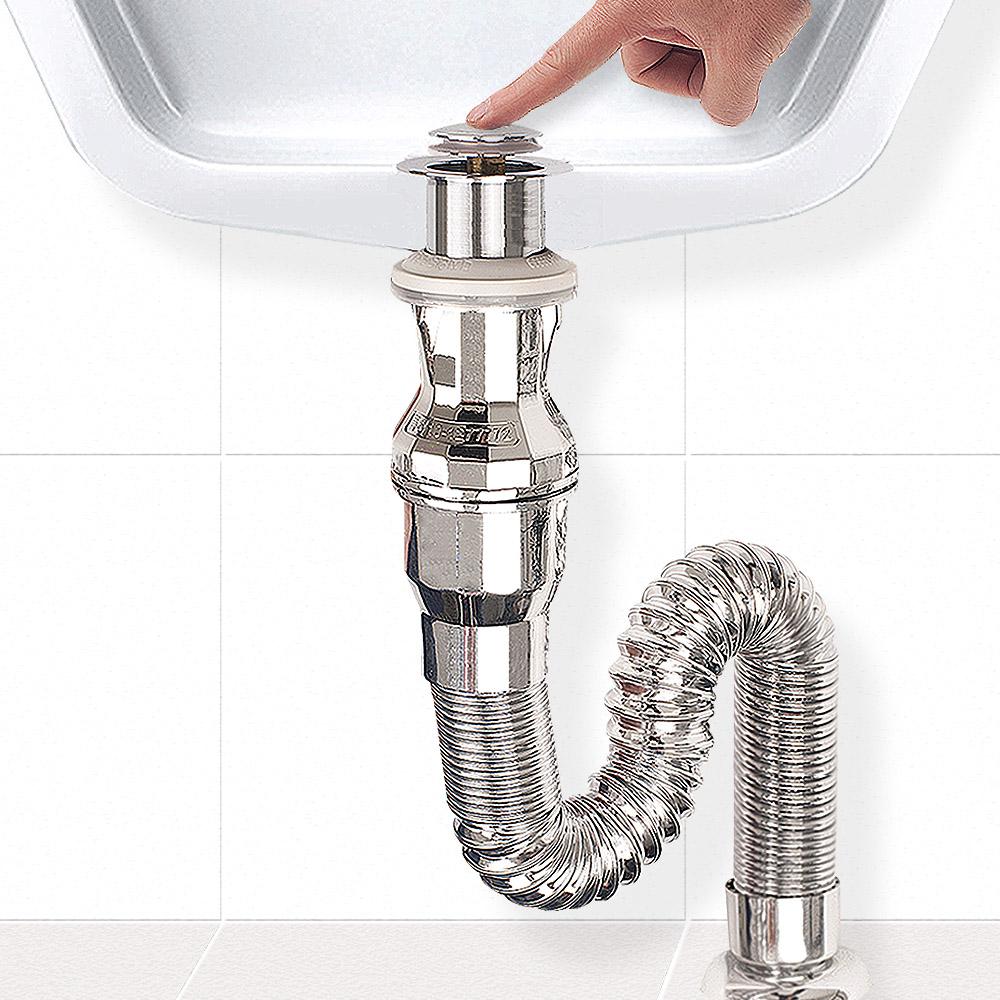 세면대부속품 세면대배수관 팝업 트랩 배관 세면기부속 일체형트랩SL