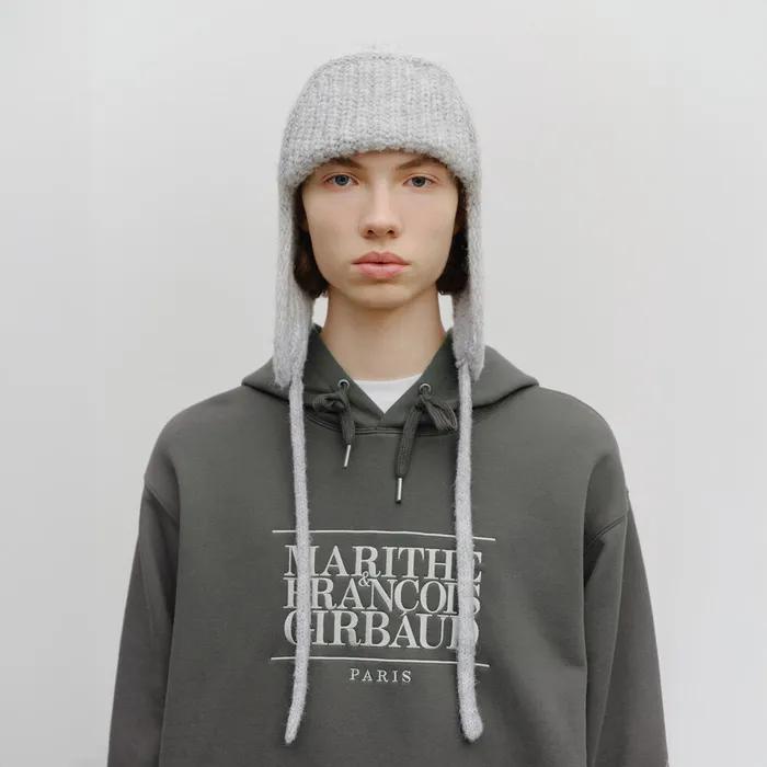 CLASSIC LOGO EARFLAP BEANIE gray