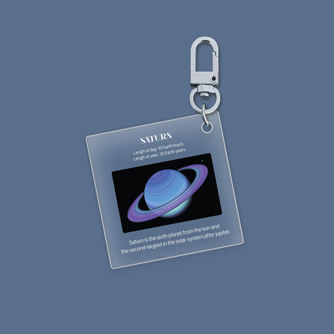 [Acrylic keyring] Blue saturn 블루 새턴 아크릴 키링