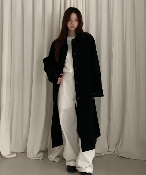 (우먼) 울 발마칸 코트_블랙