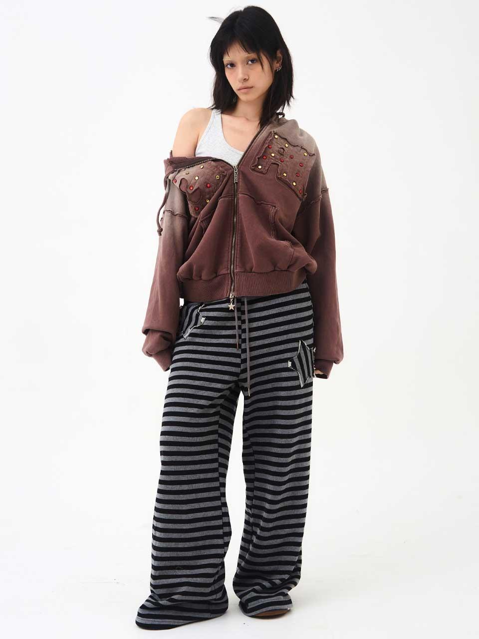 STRIPE BIG SWEATPANTS