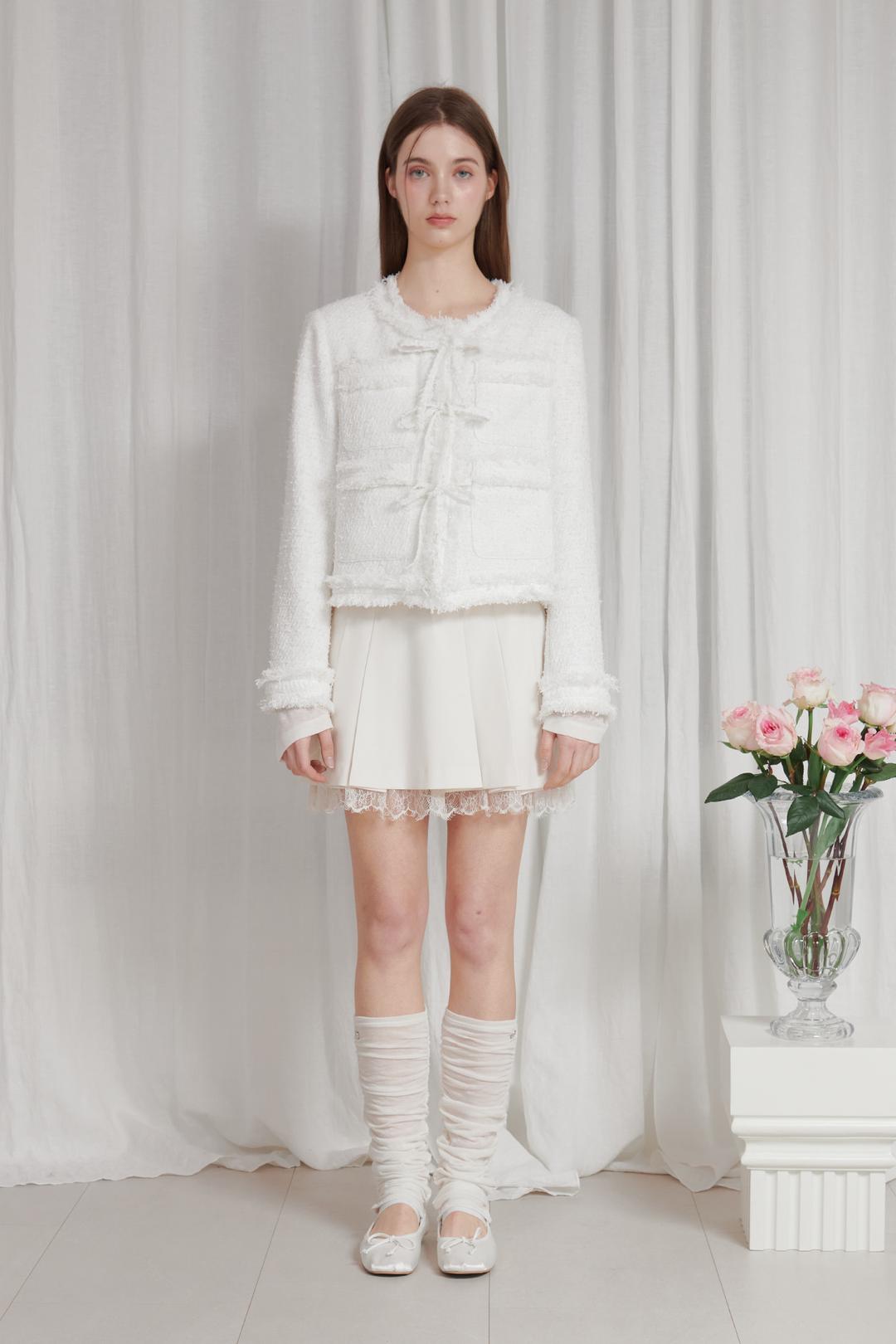 [3/15~] LUCY TWEED JACKET white