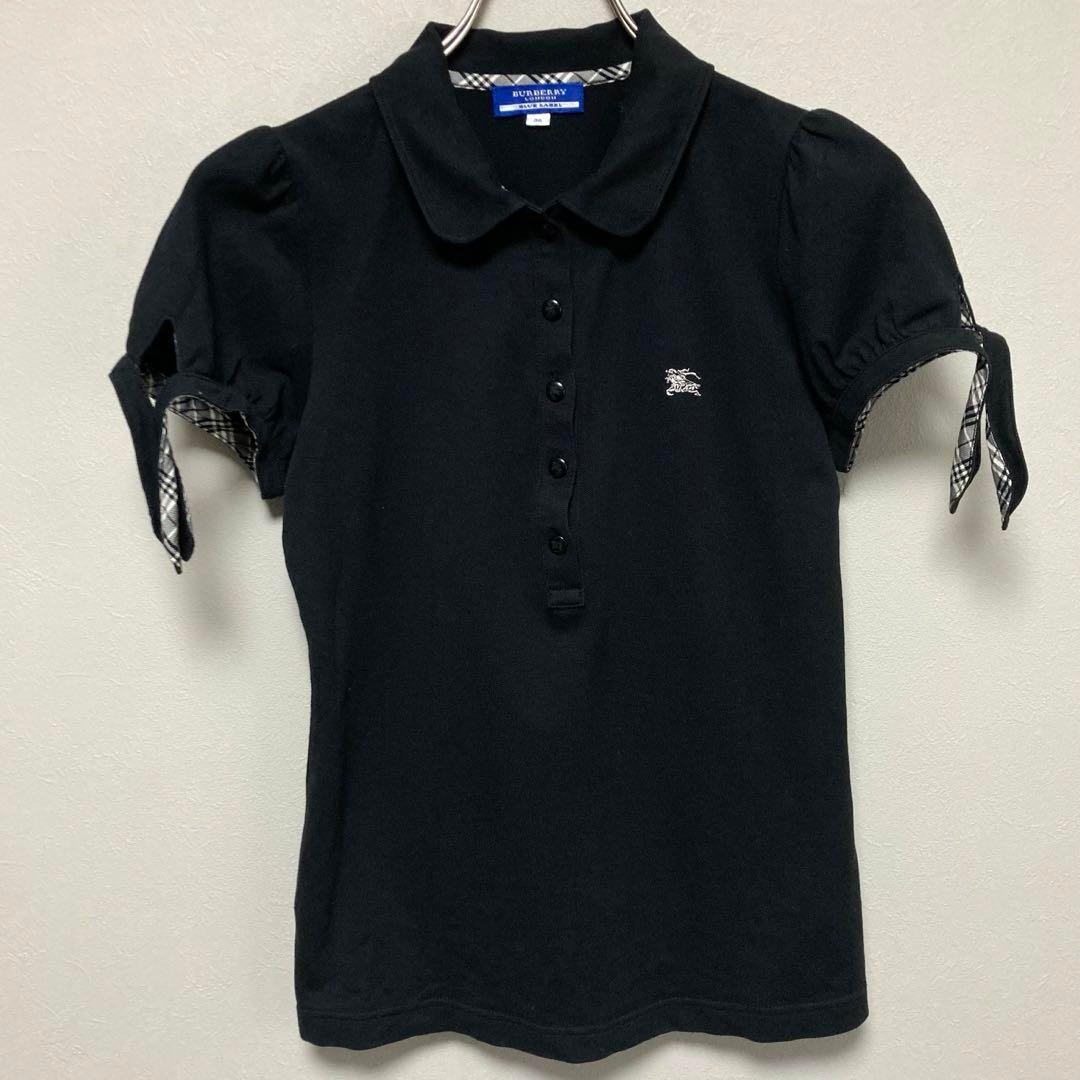 BURBERRY バーバリー BLUE LABELブルーレーベルポロシャツ黒M