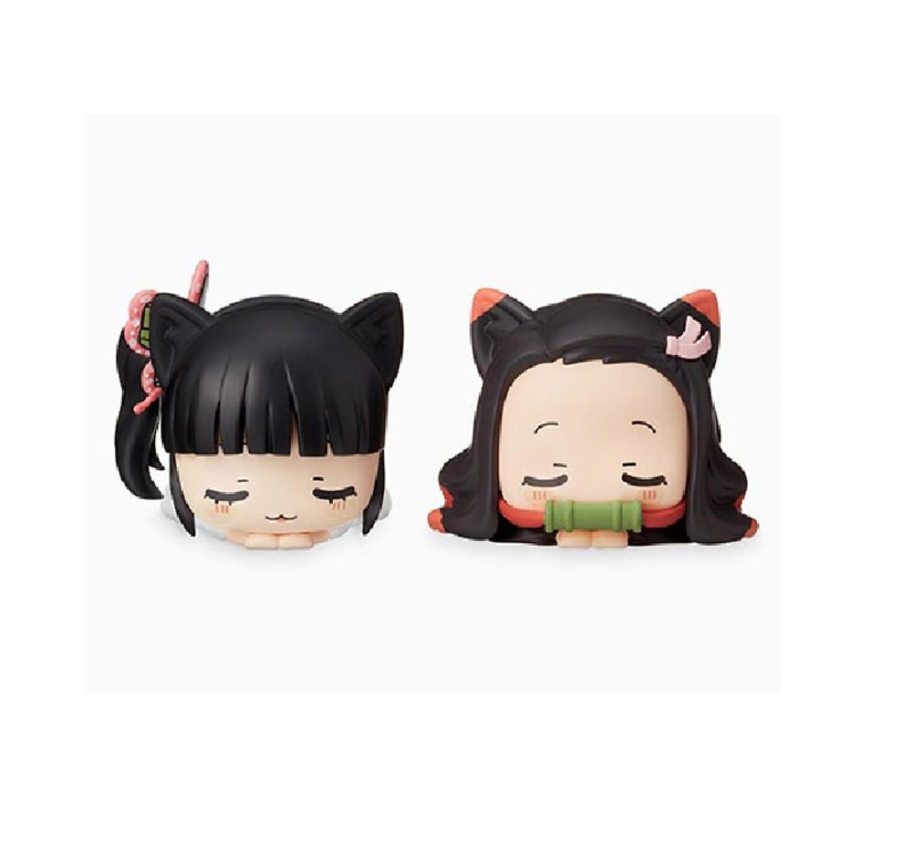 2종세트 귀멸의칼날 피규어 오히루네코 네즈코&츠유리