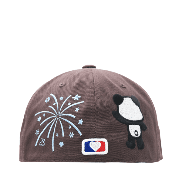 PANDA EMBROIDERY CAP (BROWN)