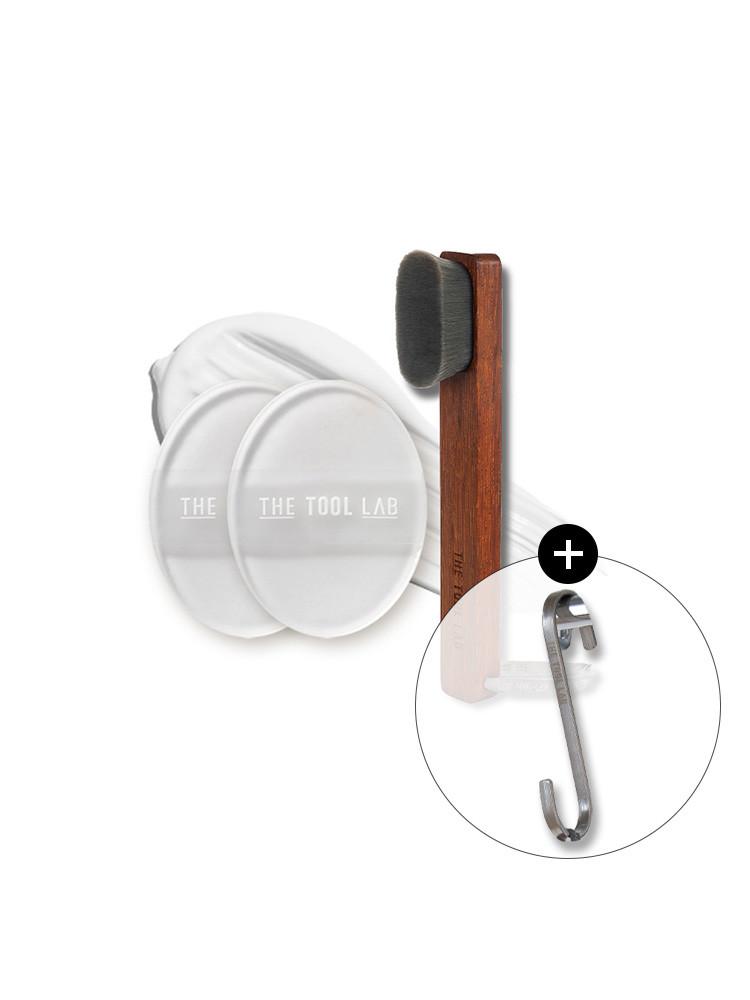 [보들 도자기결] 30초 속살 홈케어 듀오 (세안 브러쉬+퍼프2개입+전용 후크증정) : 더툴랩