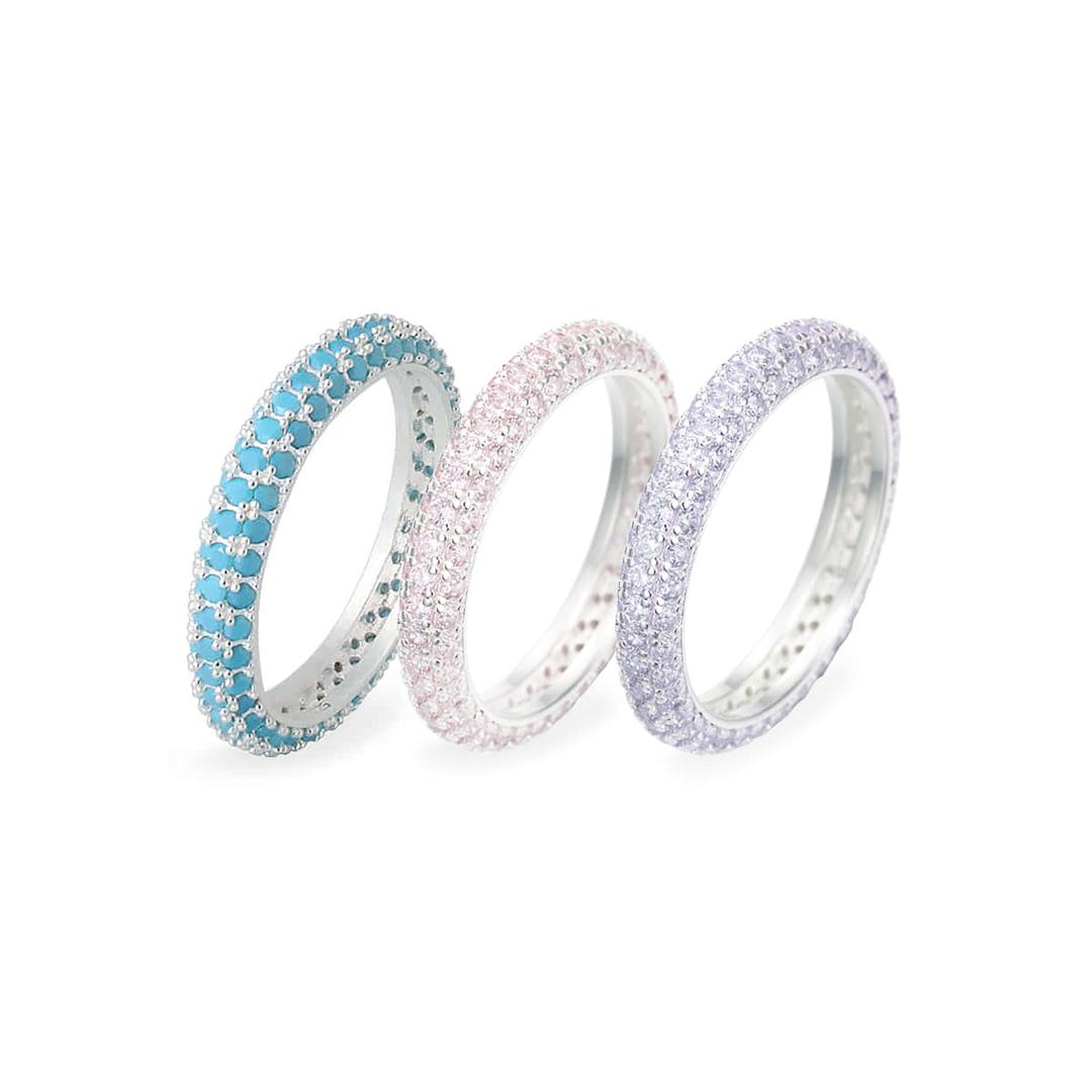 컬러 파베 이터니티 링 [S925]