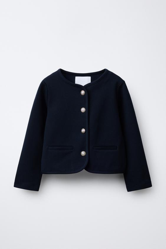 진주 버튼 재킷