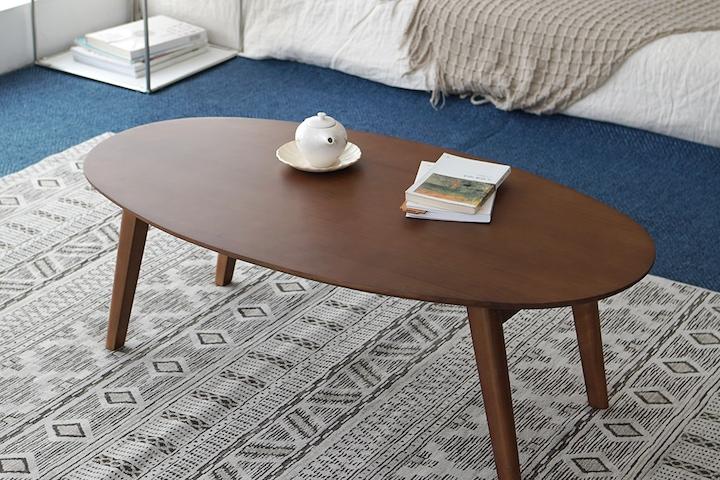 나르 타원형 원목 접이식 테이블 1000 2color