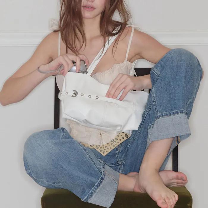 Tied boat bag [Oyster]