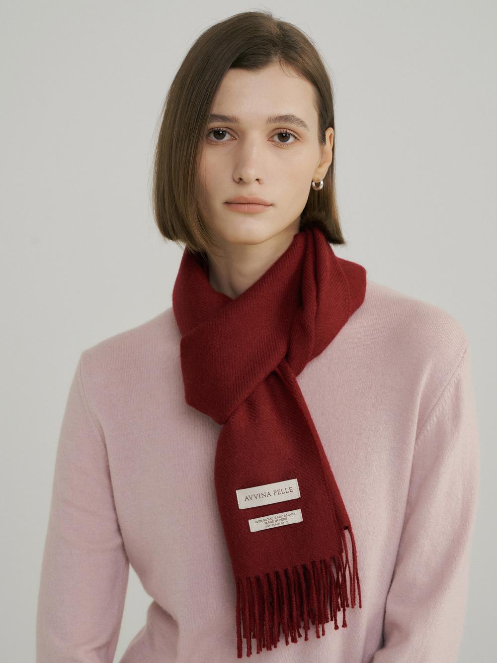 Royal Baby Alpaca Muffler - Red