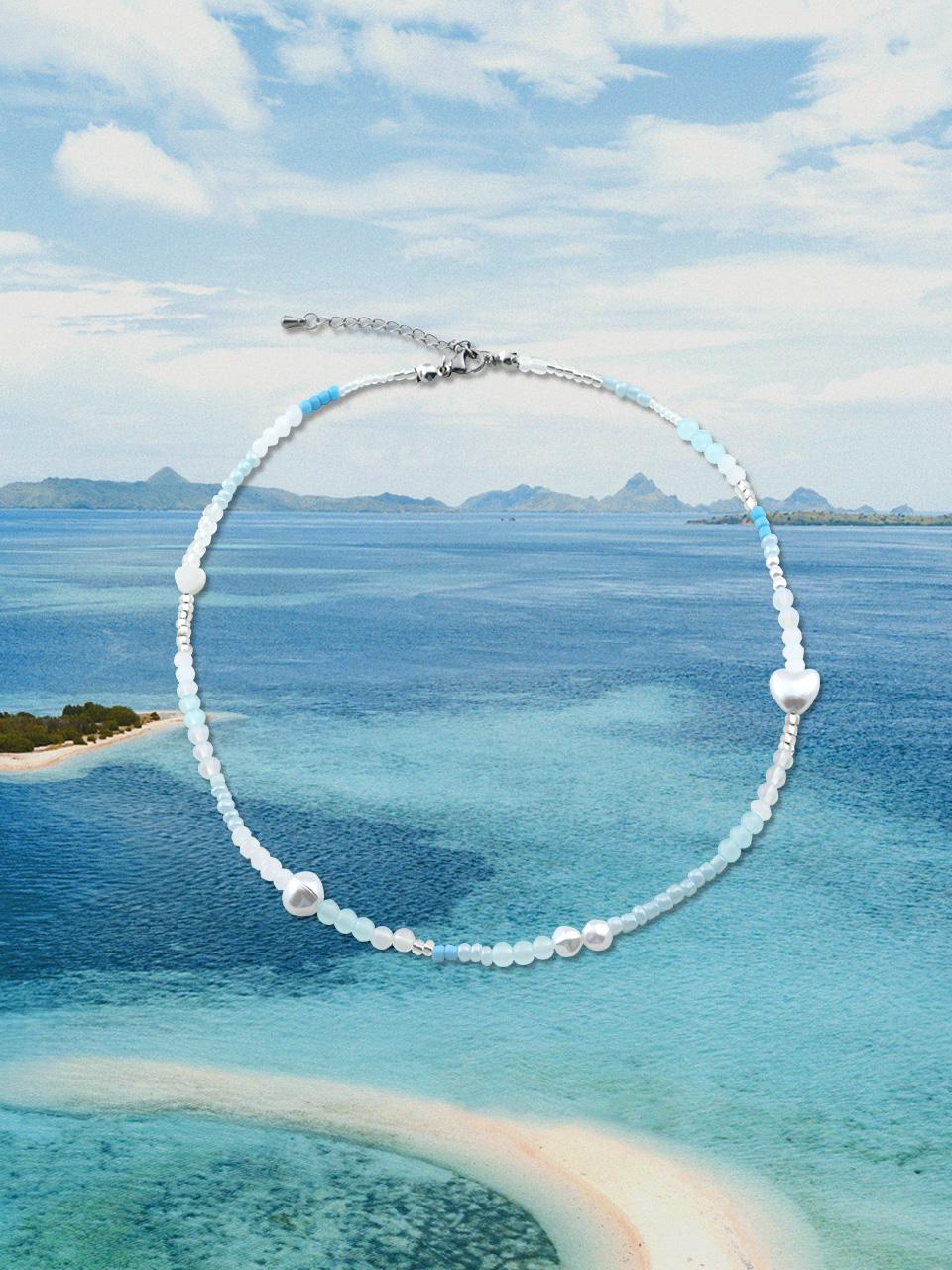 Cloud Beads Necklace sky-blue