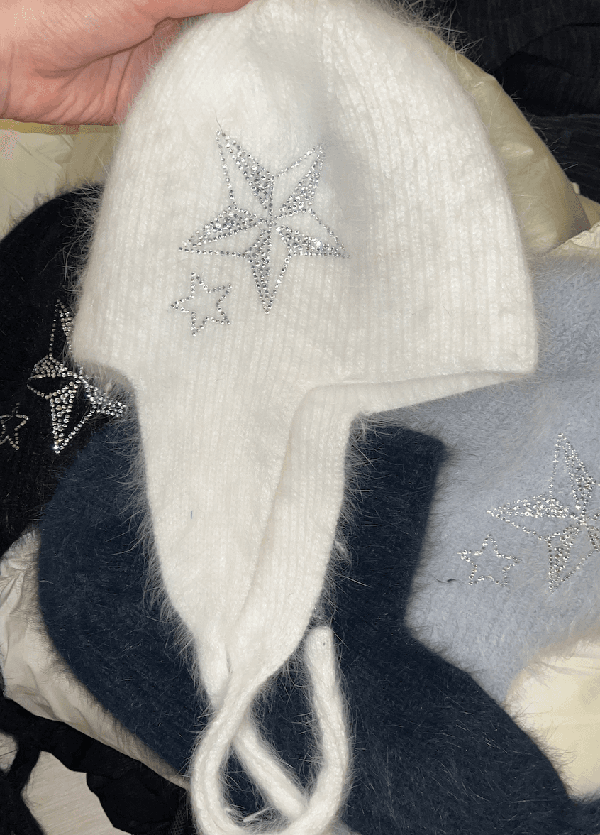 Star Angora Hat (4 Colors)