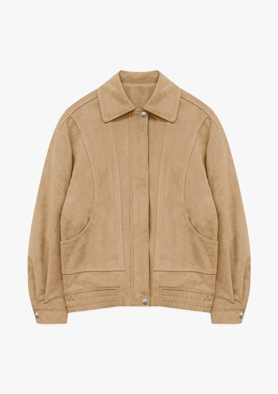 절개 라인 스웨이드 블루종 점퍼(MAGAJP01MBE)