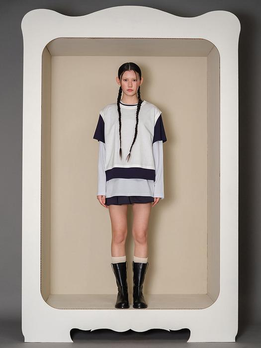 3-LAYERED T-SHIRT_GENTLE CREAM