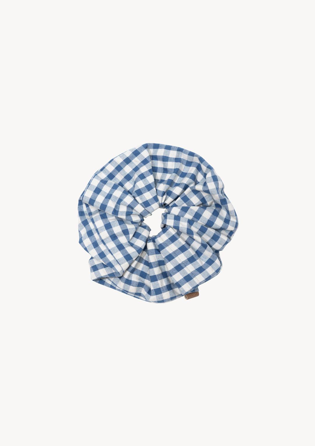 [Exclusive] Clea Scrunchie in Blue Check