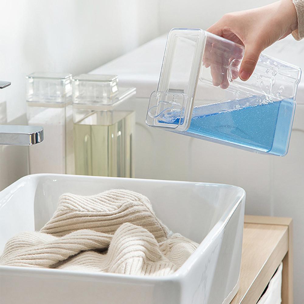투명 세탁 세제 소분 용기 리필 세제통 공병 1230ml 디스펜서