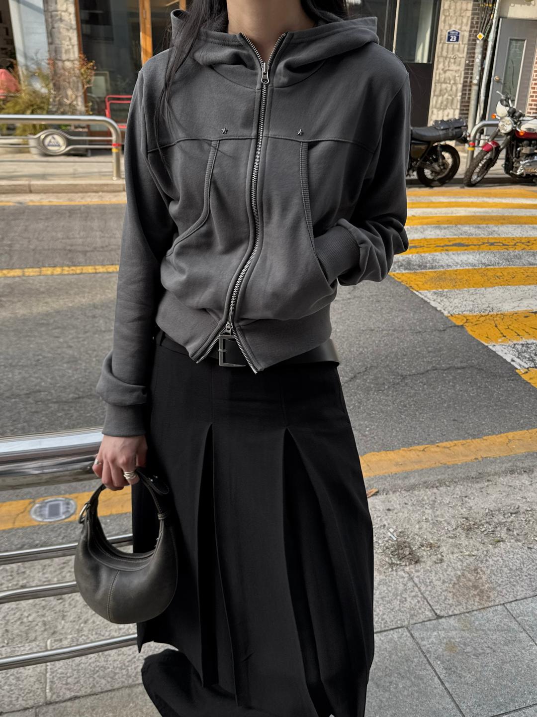 STAR CROP HOODIE ZIP UP