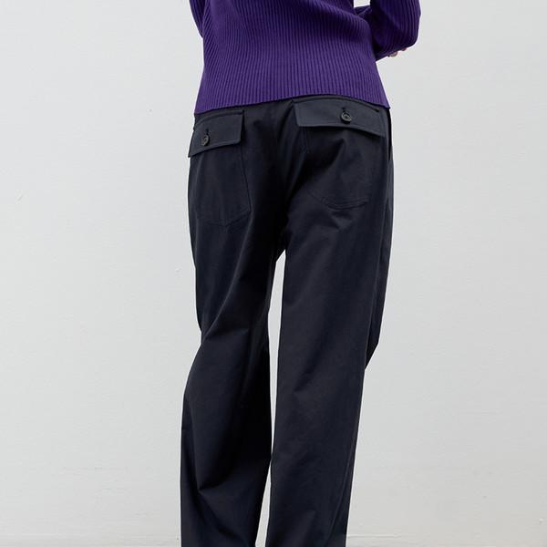 [예약주문] Cotton Tuck Pants _ Calm Navy