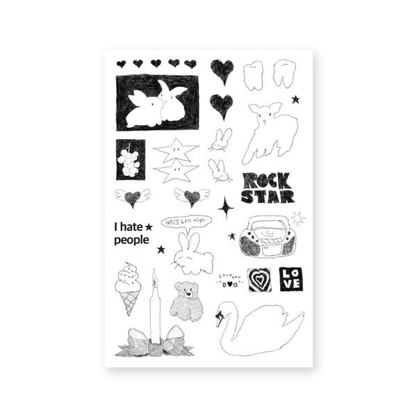 Drawing sticker 01 (불투명)