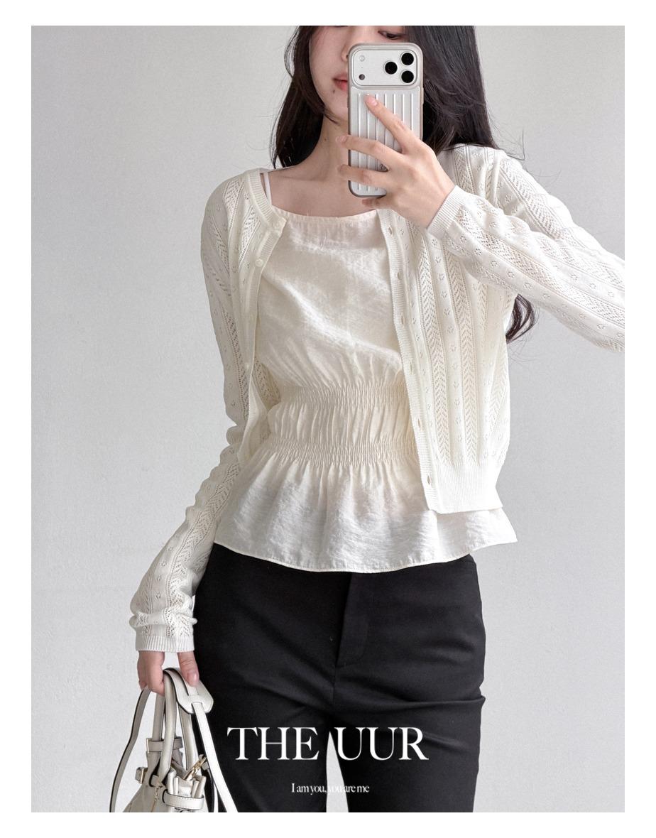 [longsleeve] uur lace crochet cardigan [pure-ivory]