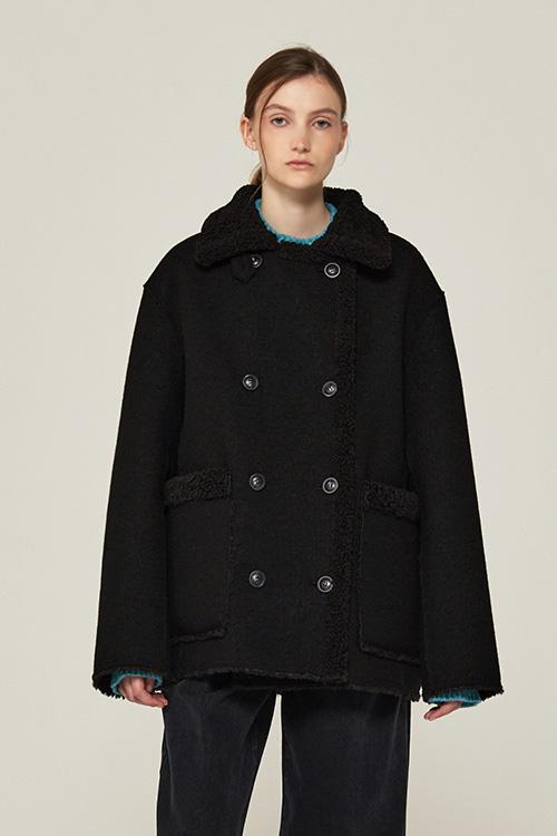 WOOL REVERSIBLE MUSTANG  (BLACK)