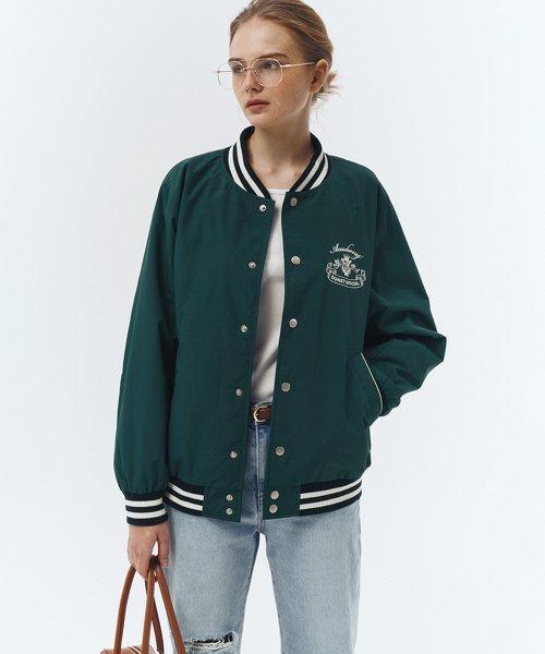 UNISEX VARSITY JACKET GREEN_UDJU3A110E2