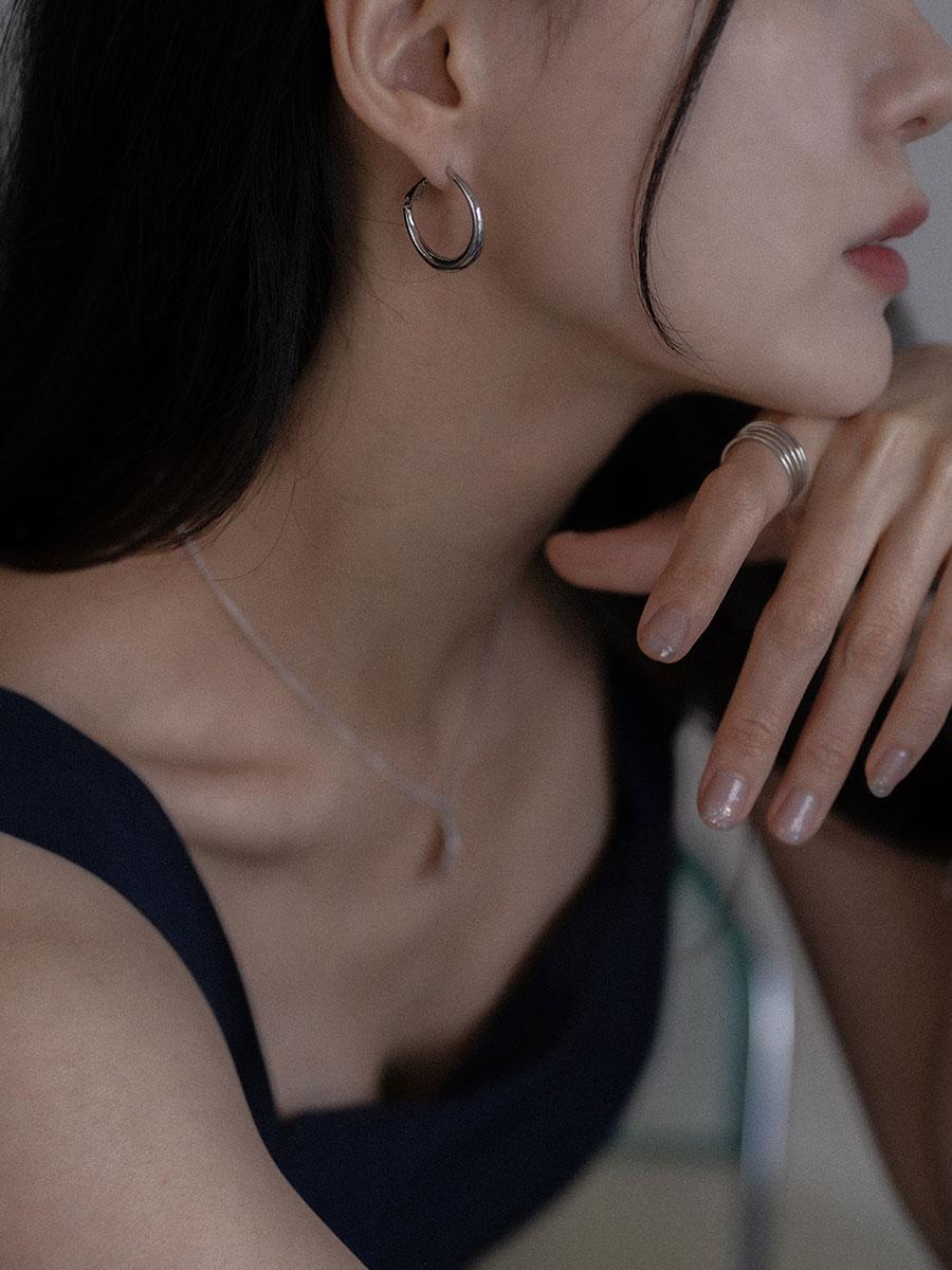 심플 링 귀걸이
