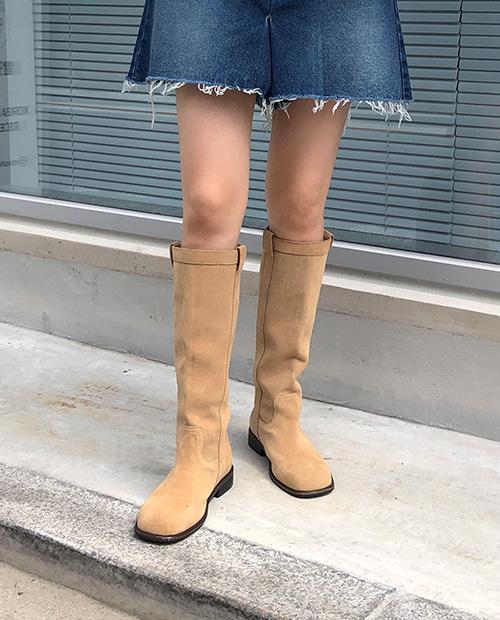 mood suede long boots : beige