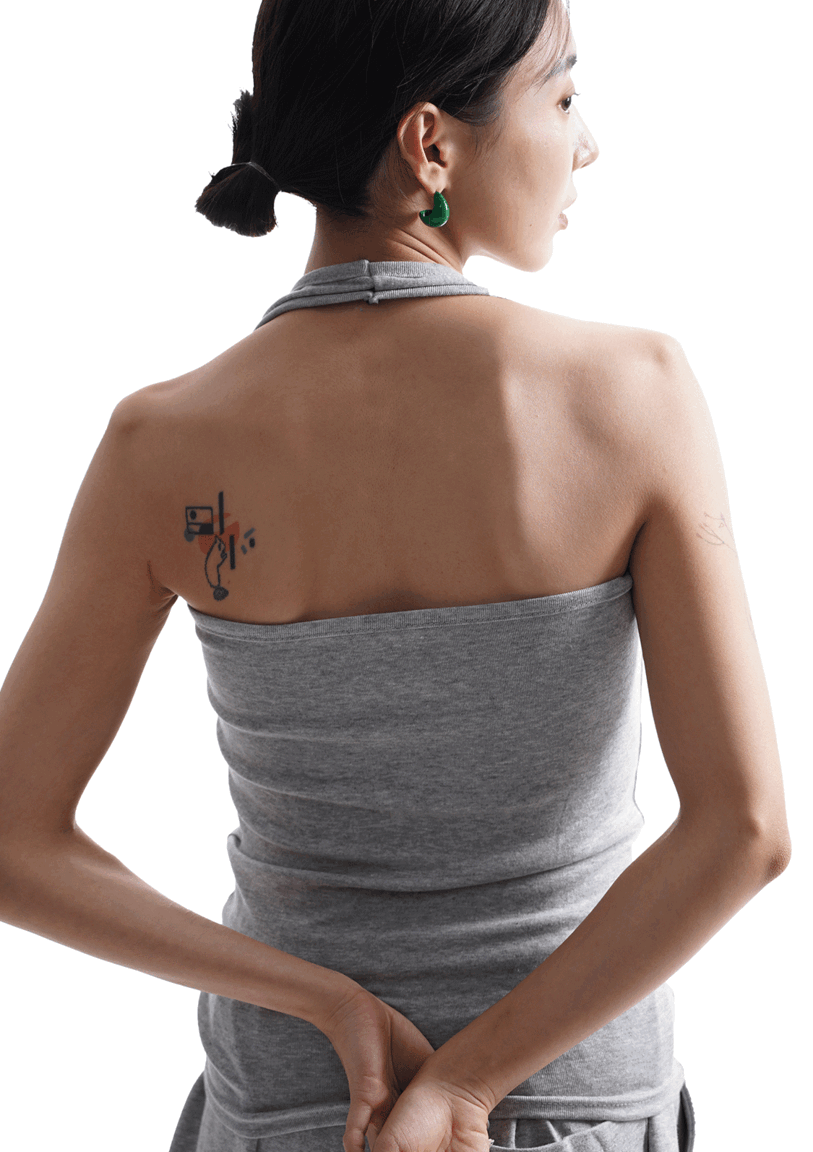 홀터넥 탱크탑