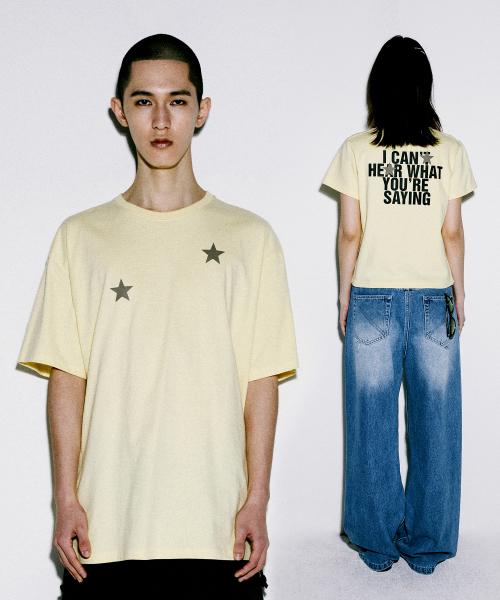 더바이닐하우스(THEVINYLHOUSE)  STAR TEE YELLOW (VH2EMUT507A) - 사이즈 & 후기 | 무신사